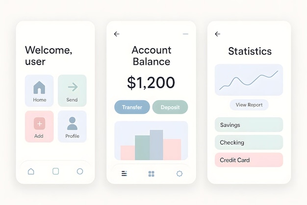 Мобільна панель фінансів на екранi
